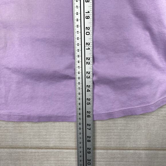 J Jill Perfect Pima Top Womens XL Purple Crew Neck Shirttail Tee Short Sleeve - Picture 5 of 7